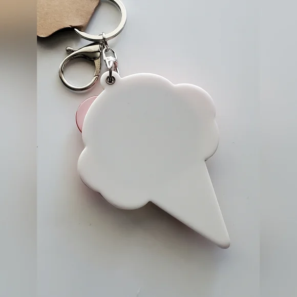 Novelty Bag Charm - Ice Cream Keychain with Mirror - Picture 3 of 6